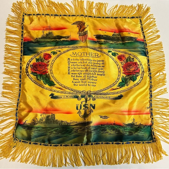Vintage Accents Vintage 94 1949 Us Navy Acetate Pillow Cover Mother
